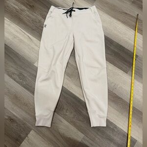 On Running Light Beige Jogger Pants with Black Drawstring